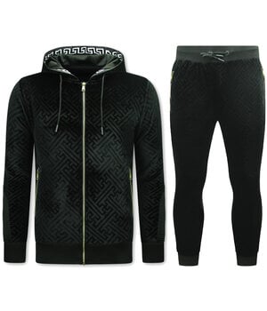 True Rise Joggingpak voor Heren - Teddy Huispak - 1117 - Zwart