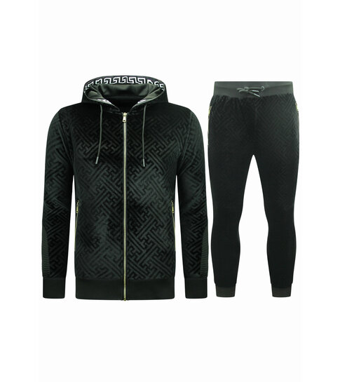 True Rise Joggingpak voor Heren - Teddy Huispak - 1117 - Zwart