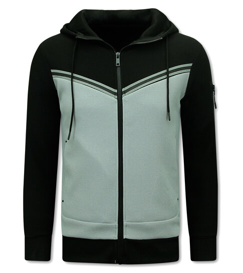True Rise Trainingspakken - Tracksuit Heren - 147 - Zwart/Grijs