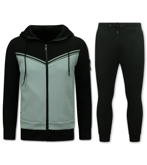 True Rise Trainingspakken - Tracksuit Heren - 147 - Zwart/Grijs