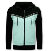 True Rise Heren Trainingspakken - Joggingspak Heren - 147 - Zwart/Groen