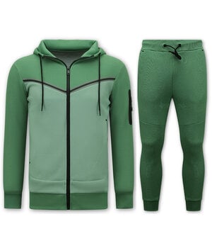 True Rise Heren Tracksuit - Joggingpak Heren Volwassenen - 147 - Groen