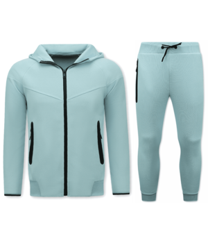 True Rise Heren Trainingspakken Volwassenen - Joggingpak voor Mannen - 148 - Blauw