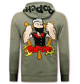 True Rise Hoodie Heren met Capuchon - Popeye - Grijs