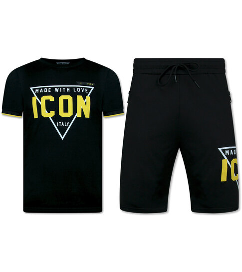 Top Star Zomerset Heren ICON - Twinset ICON - Combisets - 11818 - Zwart/ Geel