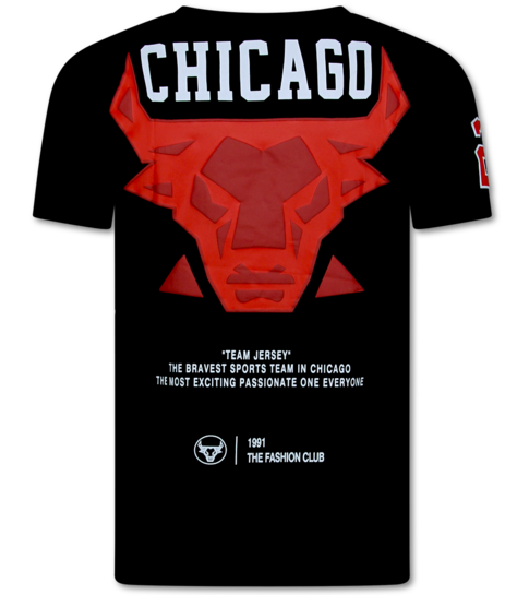 True Rise BULLS  Zomer set Heren - Twinset BULLS - Combisets - 1685 - Rood/ Zwart