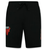 Top Star BULLS  Zomer set Heren - Twinset BULLS - Combisets - 1685 - Rood/ Zwart