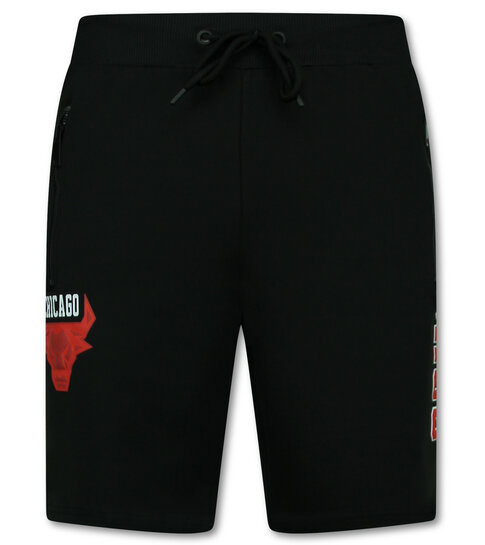 Top Star BULLS  Zomer set Heren - Twinset BULLS - Combisets - 1685 - Rood/ Zwart