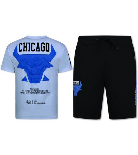 Top Star BULLS  Zomerset Heren - Twinset BULLS - Combisets - 1685 - Wit/ Zwart