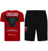 Top Star BULLS  Zomerset Heren - Twinset BULLS - Combisets - 1685 - Rood