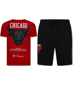 True Rise BULLS  Zomerset Heren - Twinset BULLS - Combisets - 1685 - Rood