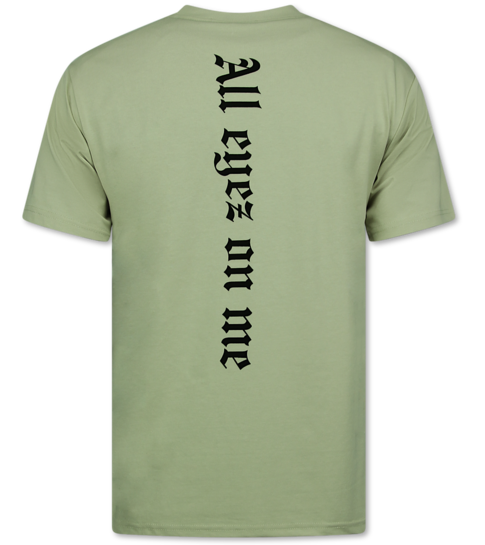 True Rise Oversized T shirt Heren  - T shirt Heren met Print  - All Eyez on Me - Tupac  - 685 - Bruin