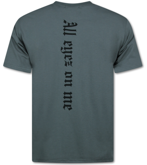 True Rise All Eyez on Me -  Oversized T shirt Heren  -T shirt Heren met Print - Tupac  - 685 - Grijs