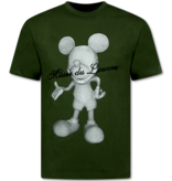 True Rise Tshirts Heren Grappig - Oversized T shirt Heren - Funny Shirt Mouse - 699 - Groen