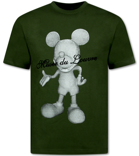 True Rise Tshirts Heren Grappig - Oversized T shirt Heren - Funny Shirt Mouse - 699 - Groen