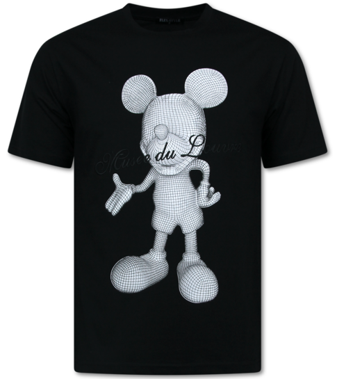 TopStar T shirt Heren met Print  - Oversized T shirt Heren - T shirt Heren Grappig - Mouse - 699 - Zwart