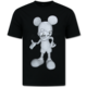 T shirt Heren met Print  - Oversized T shirt Heren - T shirt Heren Grappig - Mouse - 699 - Zwart