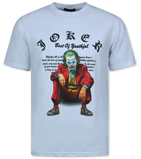 True Rise Joker - T shirt Heren met Print - Oversized T shirt Heren - Tshirts Heren Grappig - Funny Shirt  - 701 - Wit