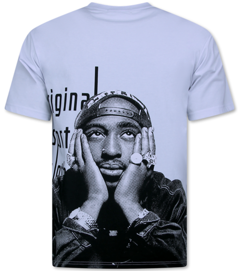 True Rise Tupac -  Oversized T shirt Heren  -T shirt Heren met Print - Funny Shirt  - 697 - Wit