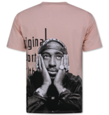 True Rise Tupac Shirt - T shirt Heren met Print  - Oversized T shirt Heren - Funny Shirt  - 697 - Roze