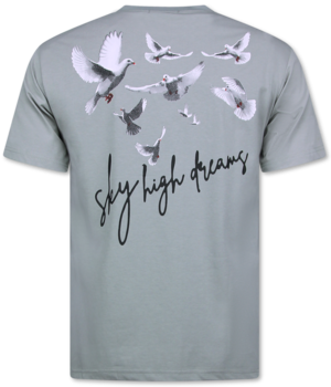 True Rise Oversized T shirt Heren - T shirt Heren met Print - Funny Shirt  - 698 - Grijs