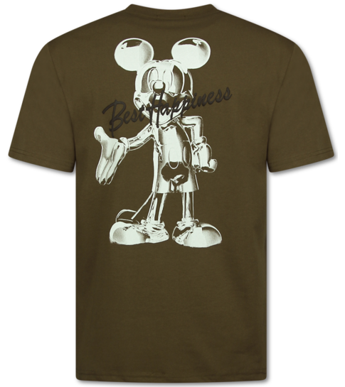 Top Star T shirt Heren met Print Grappig - Oversized T shirt Heren - Happiness - 688 - Bruin