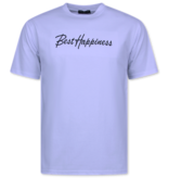 True Rise Witte T shirts Heren Ronde Hals - Oversized T shirt Heren - Funny shirt - Happiness - 688 - Wit