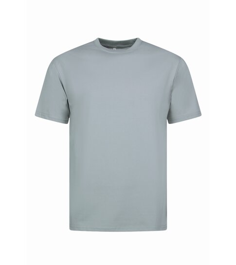 True Rise T shirt Heren Oversized  - Effen T-shirt  Blanco - 6530 - Grijs