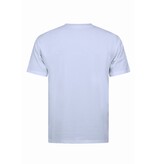 True Rise T shirt Heren Oversized  - Effen T-shirt  Blanco - 6530 - Wit