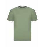 True Rise T shirt Heren Oversized  - Effen T-shirt  Blanco - 6530 - Groen
