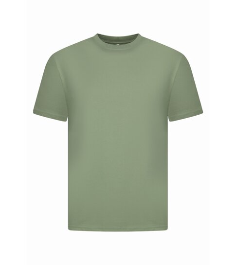 True Rise T shirt Heren Oversized  - Effen T-shirt  Blanco - 6530 - Groen