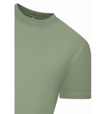 True Rise T shirt Heren Oversized  - Effen T-shirt  Blanco - 6530 - Groen