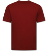 New Ment T shirt Heren Oversized  - Effen T-shirt  Blanco - 6530 - Bordeaux
