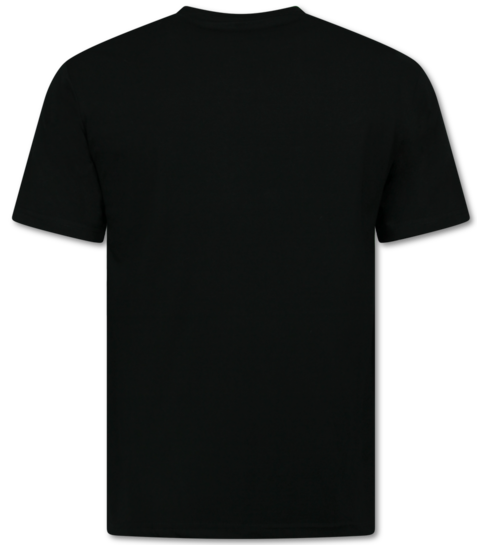 True Rise T shirt Heren Oversized  - Effen T-shirt  Blanco - 6530 - Zwart