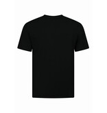 New Ment T shirt Heren Oversized  - Effen T-shirt  Blanco - 6530 - Zwart