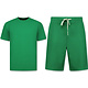 Zomerset Heren - Ribbed  Oversized - Two Piece Setje - Twinset - Co ord Set - 918 - Groen