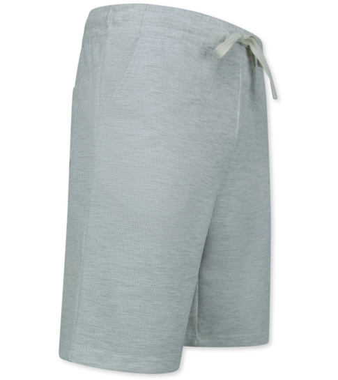 ENOS Zomerset Heren - Ribbed  Oversized - Two Piece Setje - Twinset - Co ord Set - 918 - Grijs