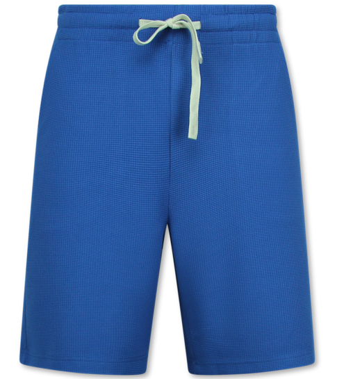 ENOS Zomerset Heren - Ribbed  Oversized - Two Piece Setje - Twinset - Co ord Set - 918 - Blauw