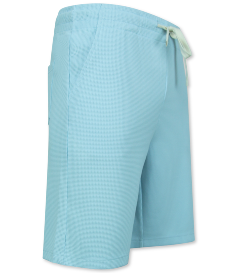 ENOS Zomer Set Heren - Ribbed  Oversized - Two Piece Setje - Twinset - Co ord Set - 918 - Turquoise