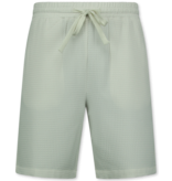 ENOS  Ribbed  Oversized  Shirt - Zomerset Heren - Two Piece Setje - Co ord Set - 0095 - Beige