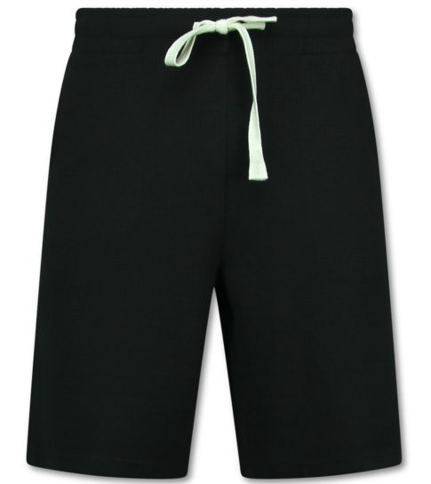 ENOS Twinset  - Ribbed  Oversized  Shirt - Zomerset Heren - Two Piece Setje - Co ord Set - 915 - Zwart