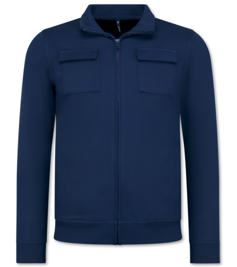 Baker's Heren Vesten met Rits  - Zonder Capuchon - Sweatvest Heren - 579 - Blauw