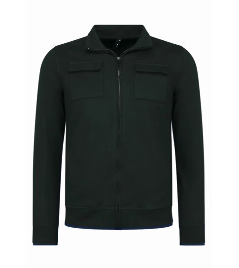 Baker's Heren Vesten met Rits  - Zonder Capuchon - Sweatvest Heren - 579 - Zwart