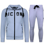 True Rise ICON Joggingpak -  Trainingspakken Heren - ICON Huispak Heren -  11575 - Wit