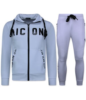 True Rise ICON Joggingpak -  Trainingspakken Heren - ICON Huispak Heren -  11575 - Wit