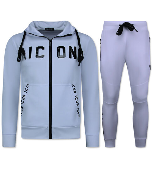 True Rise ICON Joggingpak -  Trainingspakken Heren - ICON Huispak Heren -  11575 - Wit