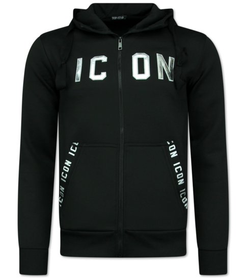 TopStar Trainingspakken Heren ICON  - Joggingpak ICON - ICON Huispak Heren -  11575 - Zwart/ Zilver