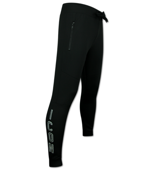 True Rise Trainingspakken Heren ICON  - Joggingpak ICON - ICON Huispak Heren -  11575 - Zwart/ Zilver