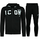 ICON Trainingspak Heren - Joggingpak Volwassenen - Huispak - Set Heren -  11677 - Zwart
