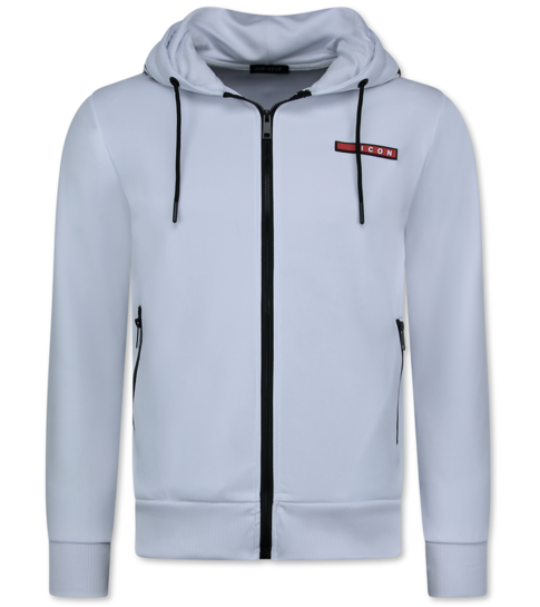 True Rise  ICON  Joggingpakken Heren  - Trainingspakken  - Huispakken Heren Volwassenen -  11759 - Wit/Zwart